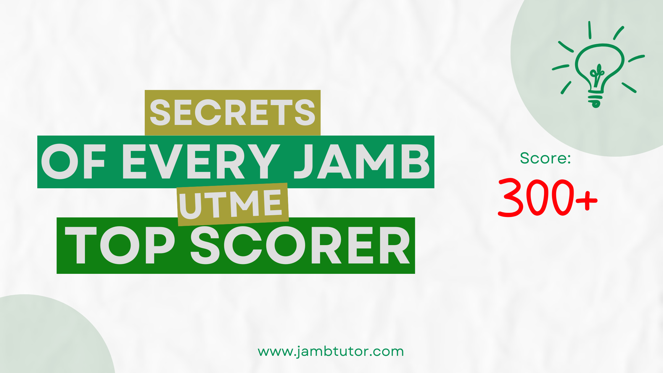 Secrets of jamb utme top scorers