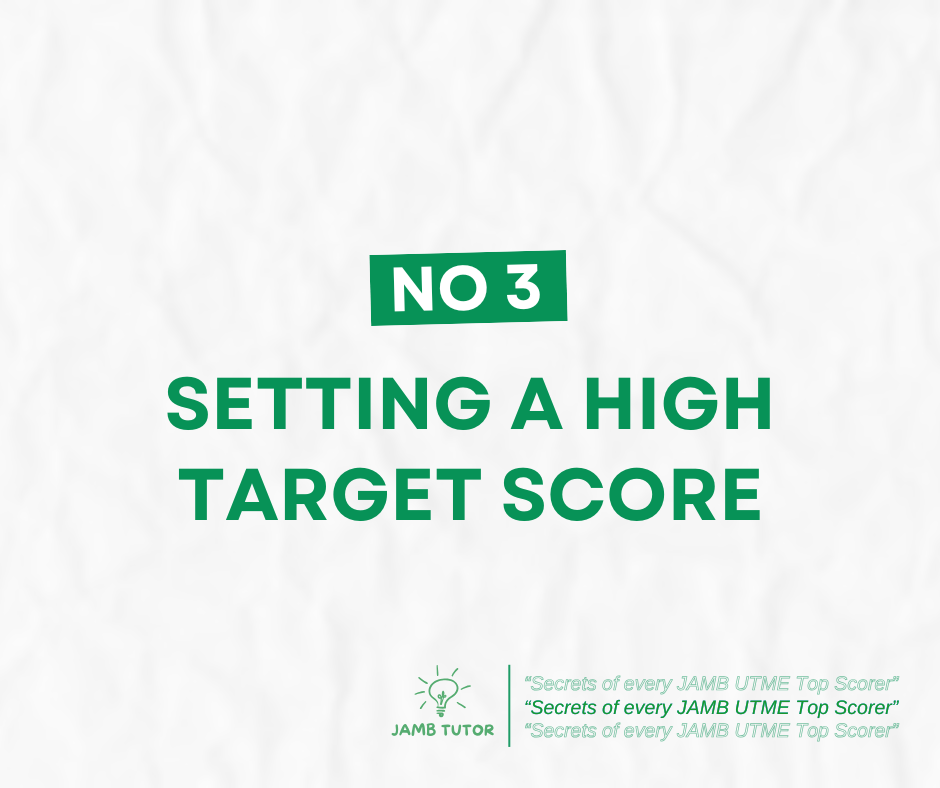 No 3: Setting a high target score