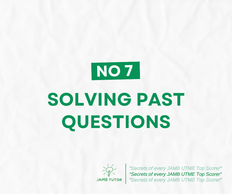 No 7: solving past questions